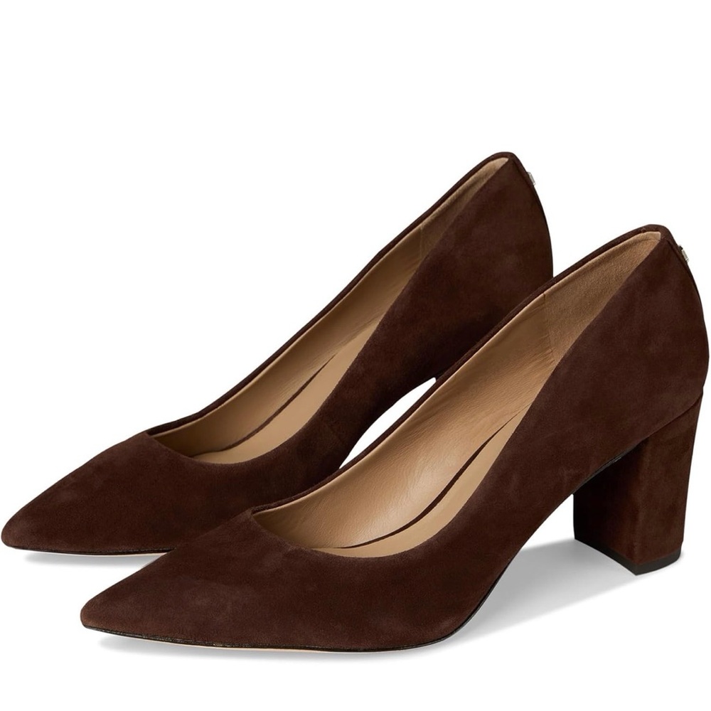 Ralph Lauren Elegant Brown Suede Heels